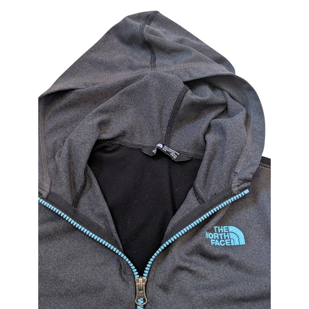 The North Face Boys Full Zip Hoodie Jacket Gray Blue Size M (10/12)‎